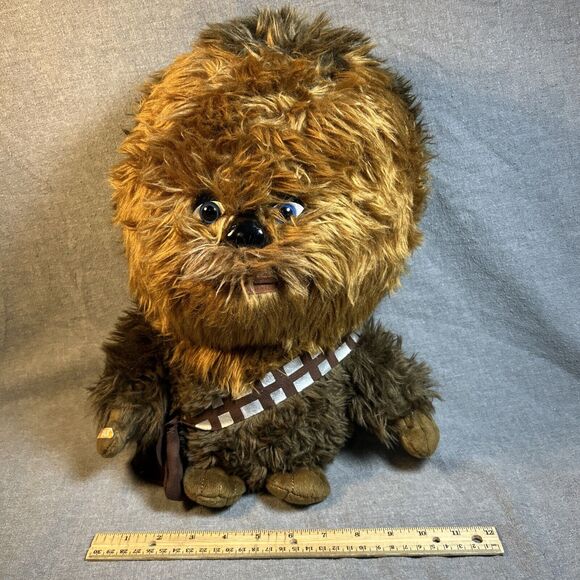 Star Wars Talking CHEWBACCA Chewy 15" Plush Blue Eyes Wookie Stuffed Doll - Picture 2 of 7